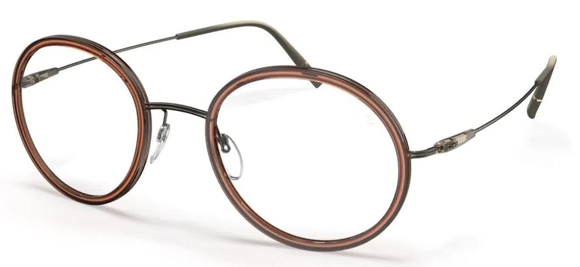 Silhouette Dynamics Colorwave Contour 5582 Eyeglasses - Black / Denim - view 3